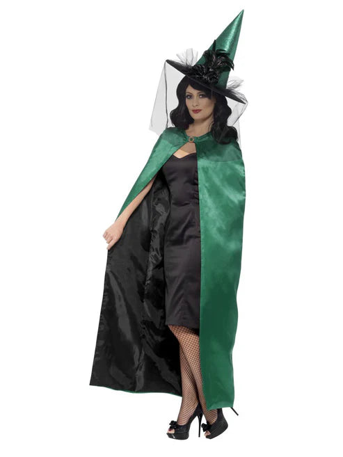 Capa de bruja reversible de lujo