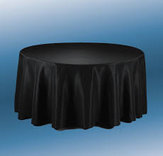 Mantel redondo de poliéster de 305 cm, negro