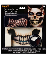 Demon Mouth Tattoo & Horns