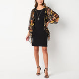 Vestido con efecto dos piezas y collar extraíble