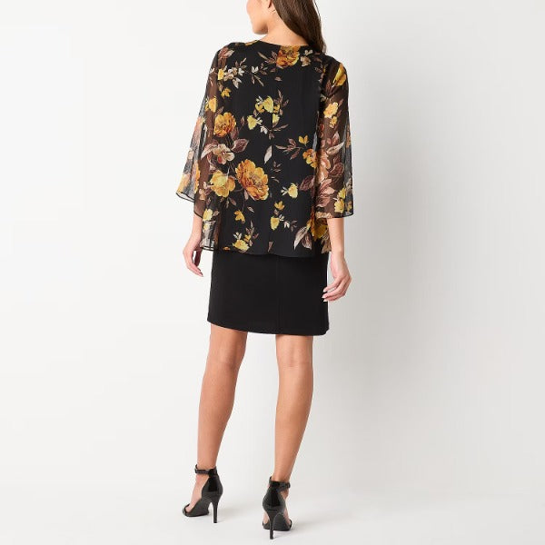 Vestido con efecto dos piezas y collar extraíble