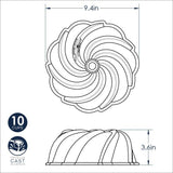 Molde Bundt de 10 tazas con espiral