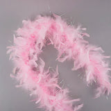 Boa de Plumas para Niñas - Rosa Caramelo/Lúrex Ópalo