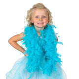 Boa de Plumas de Disfraz para Niñas Pequeñas - Turquesa Hielo/Lurex Ópalo