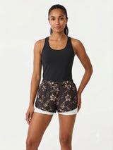 Shorts estampados con forro biker a contraste negro/blanco