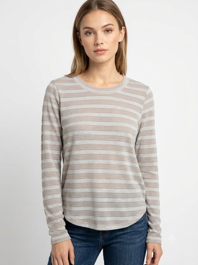 Top Freesia Gris Jaspeado