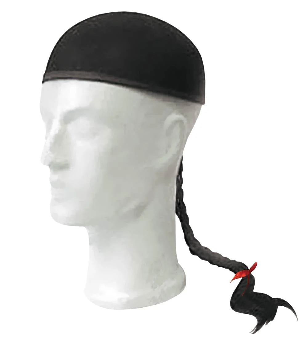 Sombrero mandarín con trenza