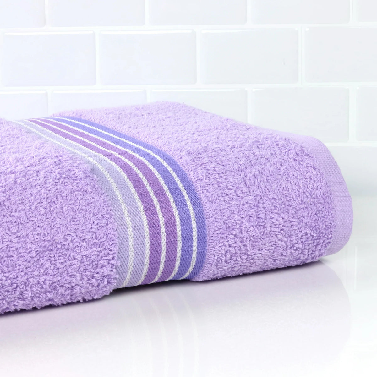 Toalla de baño Tripe Ombre Lavanda Cielo 27x52