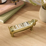 Dachsie Ring Holder Brass