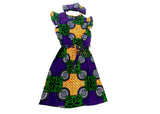 Vestido Morado-Naranja-Verde (Etnia Negra)