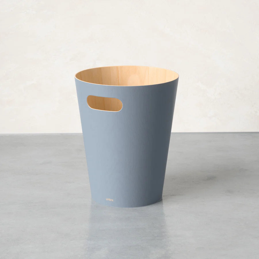 Cesto de basura Woodrow azul pizarra