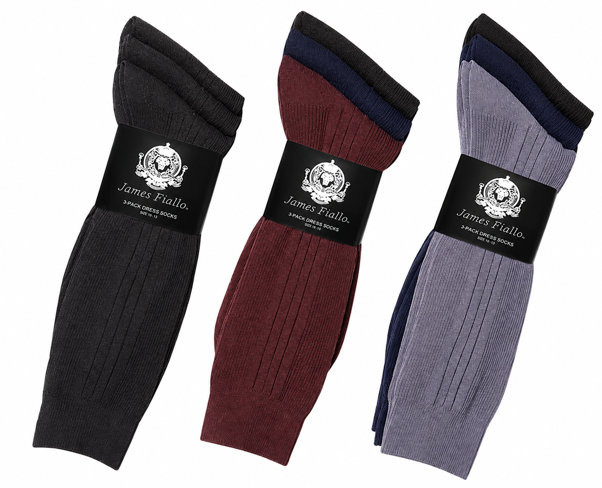 3 pares de calcetines de vestir para hombre