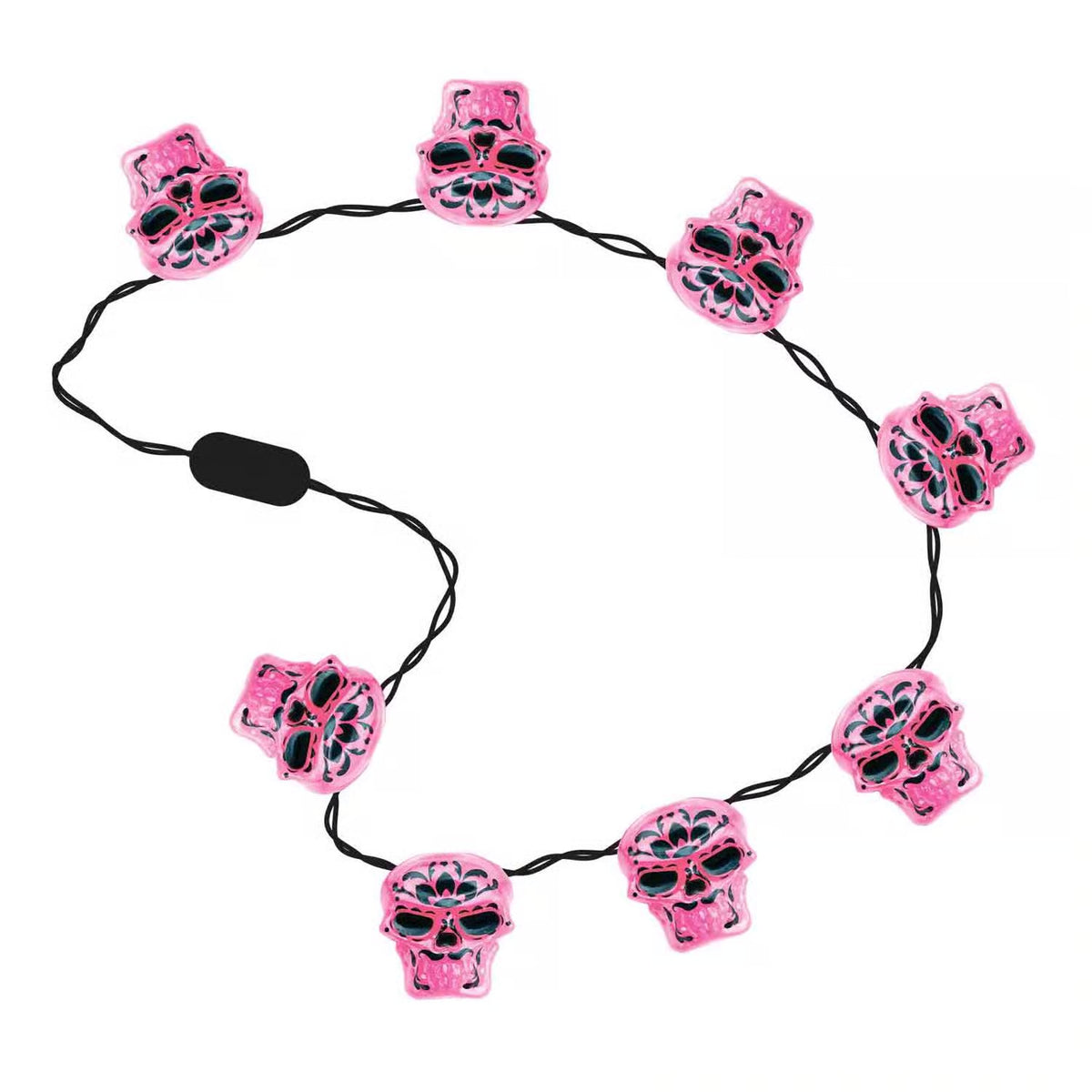 Collar de calavera LED del Día de Muertos