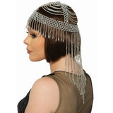 Roaring 20's Silver Beaded Headpiece