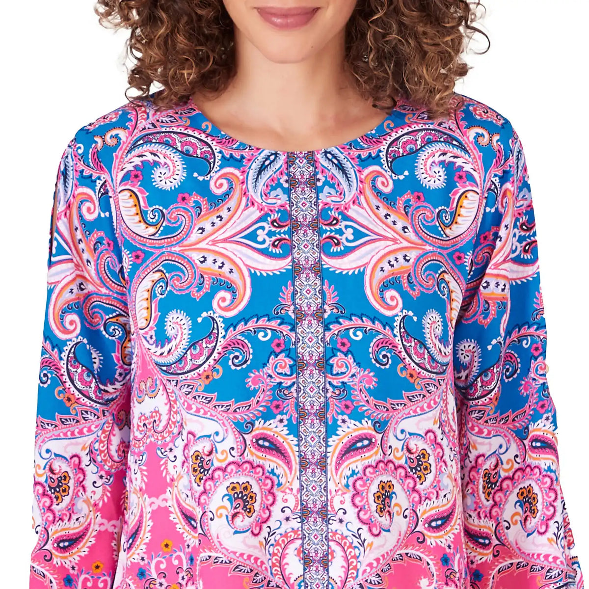 Blusa tejida de paisley frambuesa - Ruby Rd