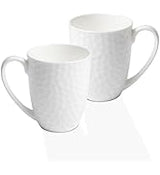 Juego de 2 tazas blancas