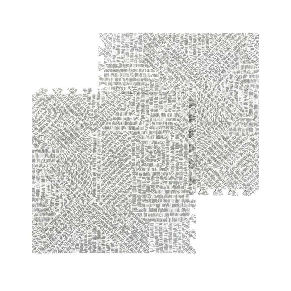 Alfombra de Juego con Diseño 6 Piezas - Grisácea