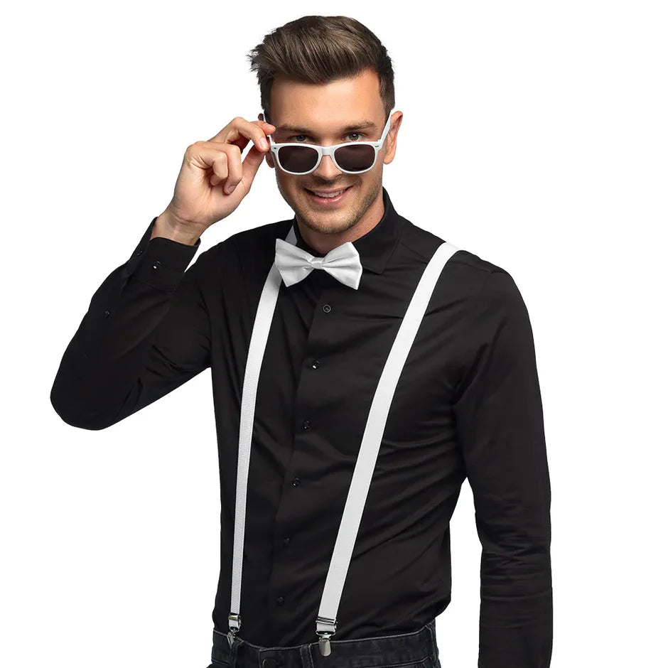 Conjunto de accesorios de tirantes blancos