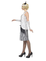 Flapper Costume, Silver, with Dress