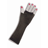 Fishnet Fingerless Glove Long Black