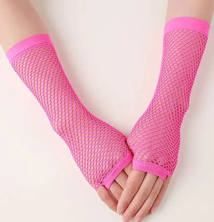 Guantes de Rejilla Largos Fucsia