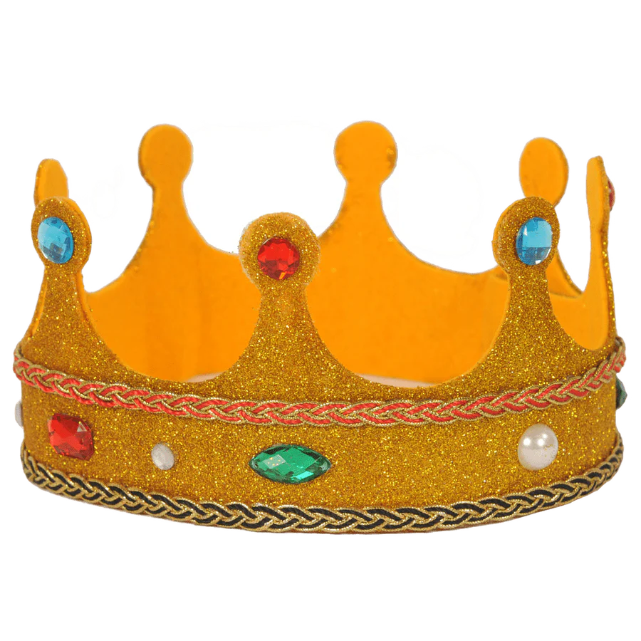 Corona Baja Rey de Oro para Niños