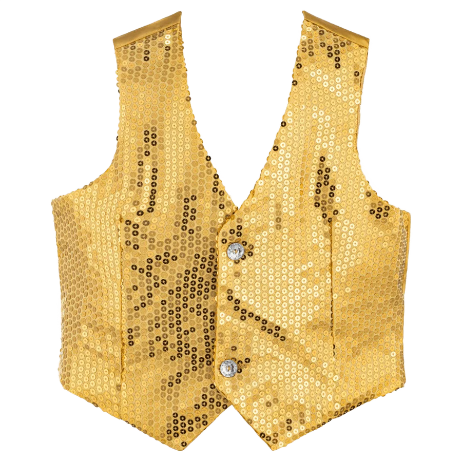 Chaleco de lentejuelas doradas - Niños
