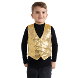 Chaleco de lentejuelas doradas - Niños
