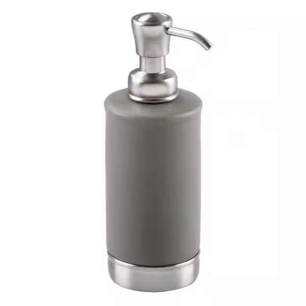 York Dispensador de jabón gris mate/cepillado