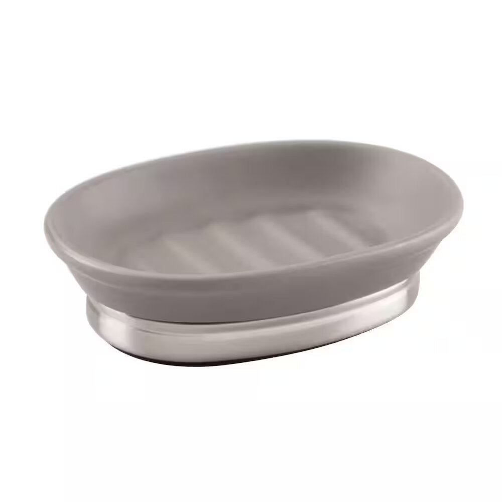 Jabonera York Gris Mate / Cepillado