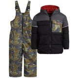 Printed Camo Snowsuit Black