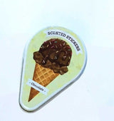 Lata de pegatinas con aroma a helado - Chocolate