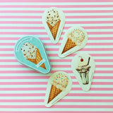 Lata de pegatinas con aroma a helado - Vainilla