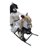 28.3" Animated Rocking Horse with Doll