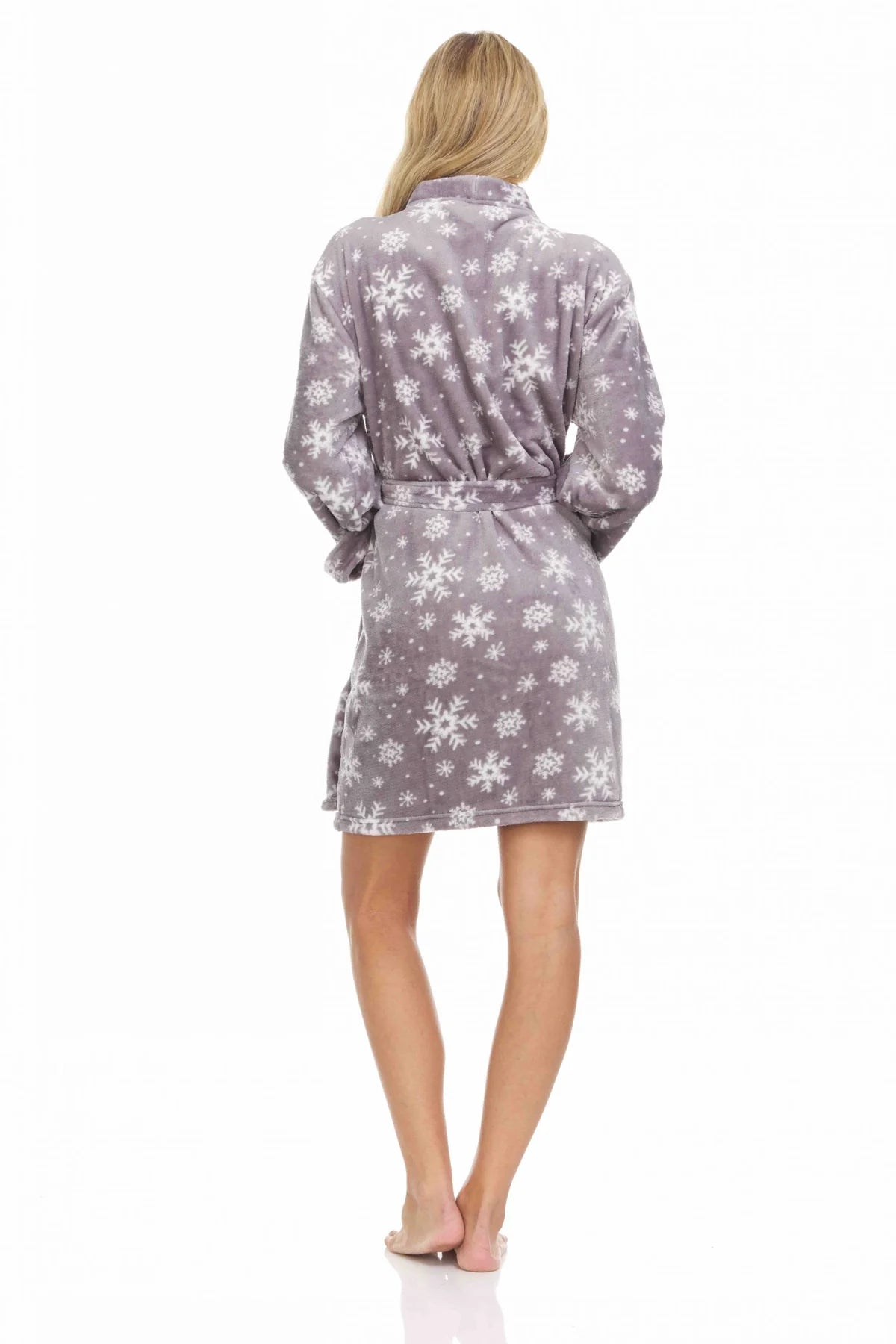 Conjunto de pijama de peluche 36 bata gris suave