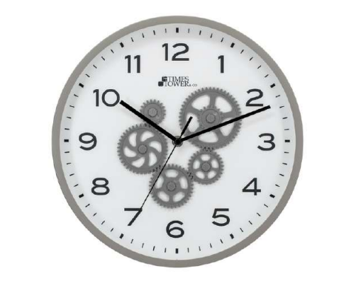 Reloj de Pared Redondo de 30cm Gris Claro
