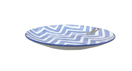 Plato azul/blanco   19 cm