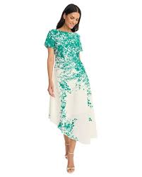 Vestido Crudo-Verde Estampado - Maggy London