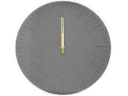 Reloj de pared redondo de 15,7" gris