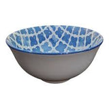 Bowl  Blue/White   6"