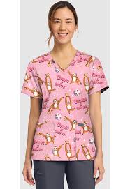 Print V-Neck Top Crust a Move