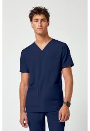 Top de cuello en V para hombre - Azul marino