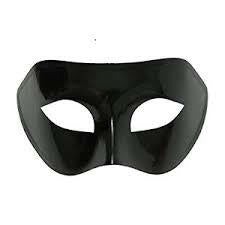 Metallic Mask Male Black