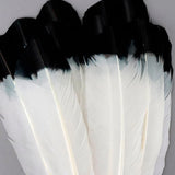 Plumas de imitación de águila de pavo - Negras