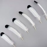 Plumas de imitación de águila de pavo - Negras