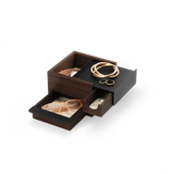 Caja de mini almacenaje Stowit negra / nogal