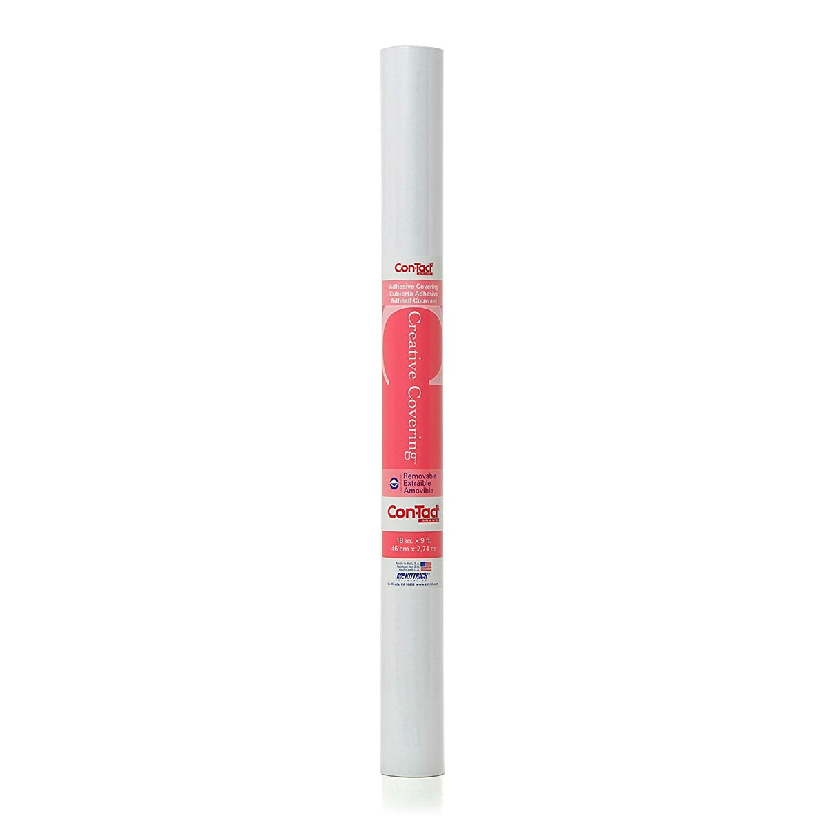 Revestimiento de estantes, sin adhesivo, vinilo, blanco 45.72 cm x 2.74 m
