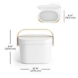 Bellwood Compost Bin White  /Natural
