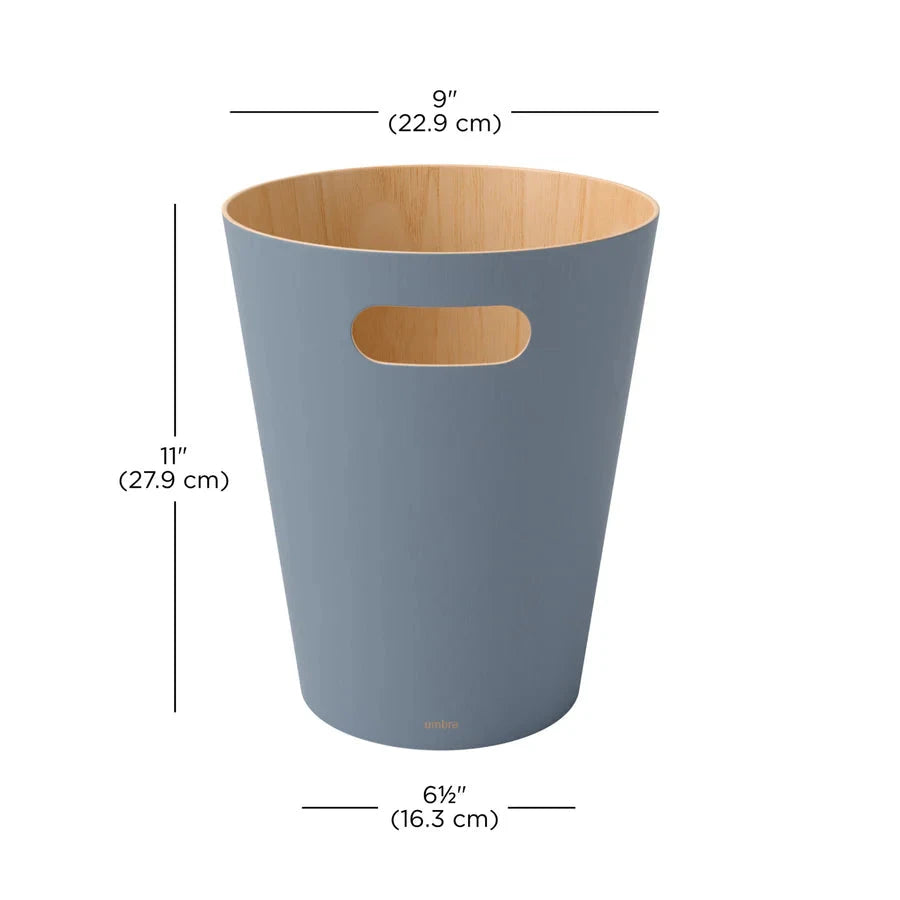 Cesto de basura Woodrow azul pizarra