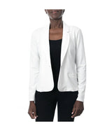 Blazer corto de manga larga color marfil